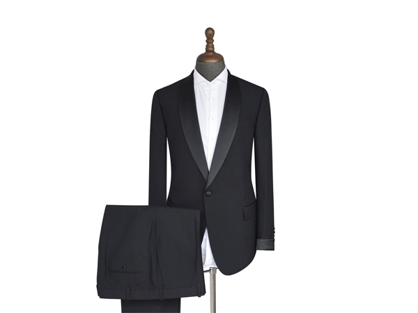 Smoking homme noir – Revers satin – 2 pièces | E-G Creation Paris