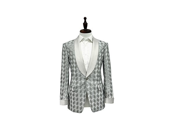 Blazer Smoking Broderie Ivoire & Or | E-G Creation Paris
